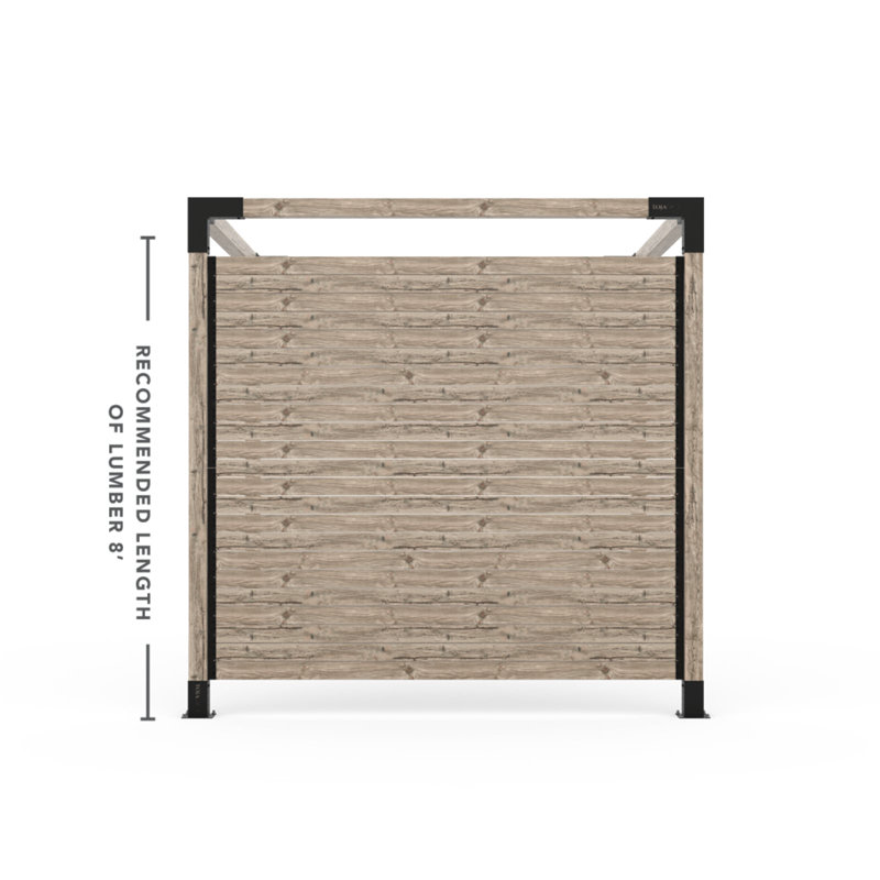 Ensemble de pergola Toja de toutes tailles avec canaux en U pour poteaux en bois 4X4, H 96 po x l 48 po x P 48 po
