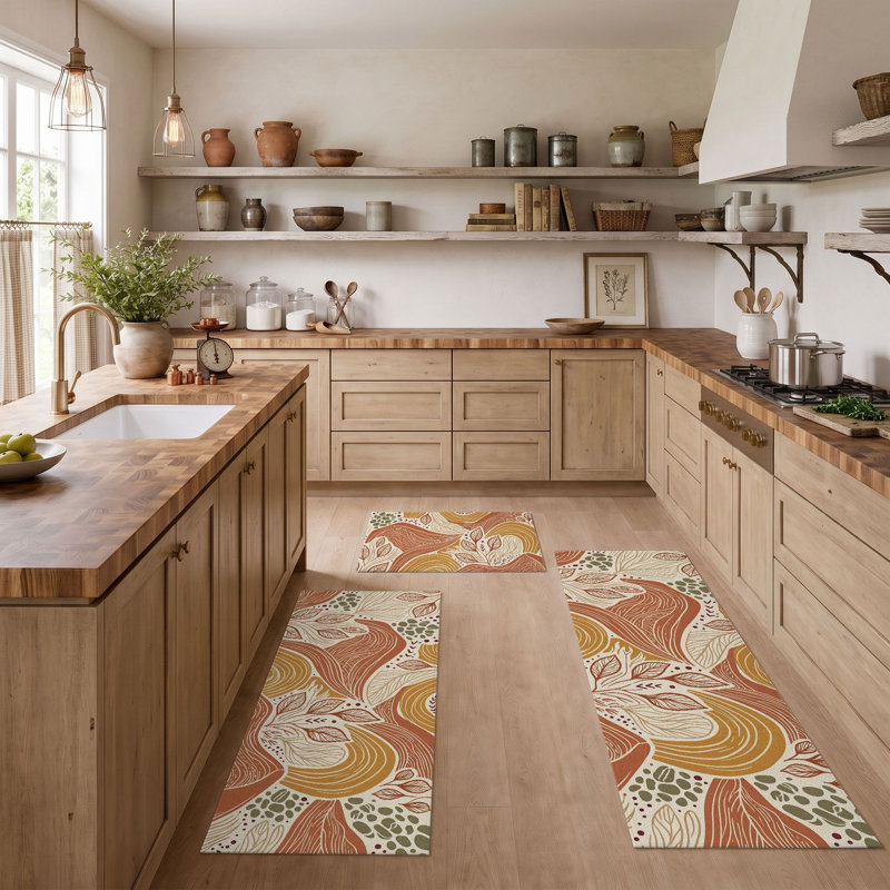 Tapis de cuisine lavables antidérapants Abstract Swirl