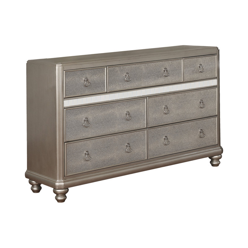 Ensemble de chambre à coucher 3 pièces avec commode et miroir Mirai, Grand