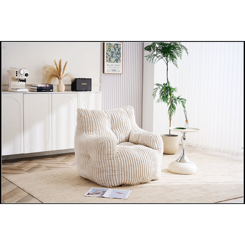 Fauteuil à billes Soft Velvetoy, Beige