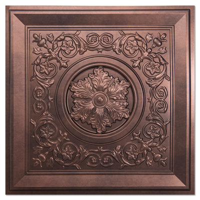 Art3d 24"x24" Drop Ceiling Tiles, Waterproof Ceiling Panels, Vintage Style 3D Wall Panels,12-Pack