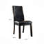 Ensemble de chaises d'appoint de salle à manger de style transitionnel avec dossier rembourré en similicuir brun cerise