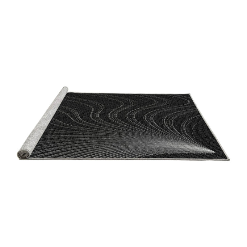 Tapis 100% lavable à la machine Pat1832GRY, Rond 7 pi