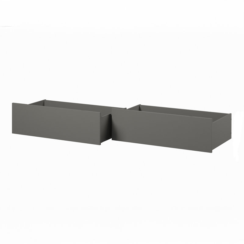 Tiroirs de rangement sous le lit Rasnick, Grand / très grand / simple TG, Gris