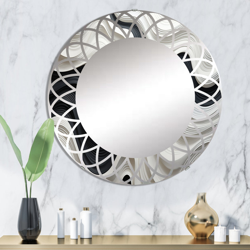Danos - Miroir mural moderne rond, 32 po x 32 po