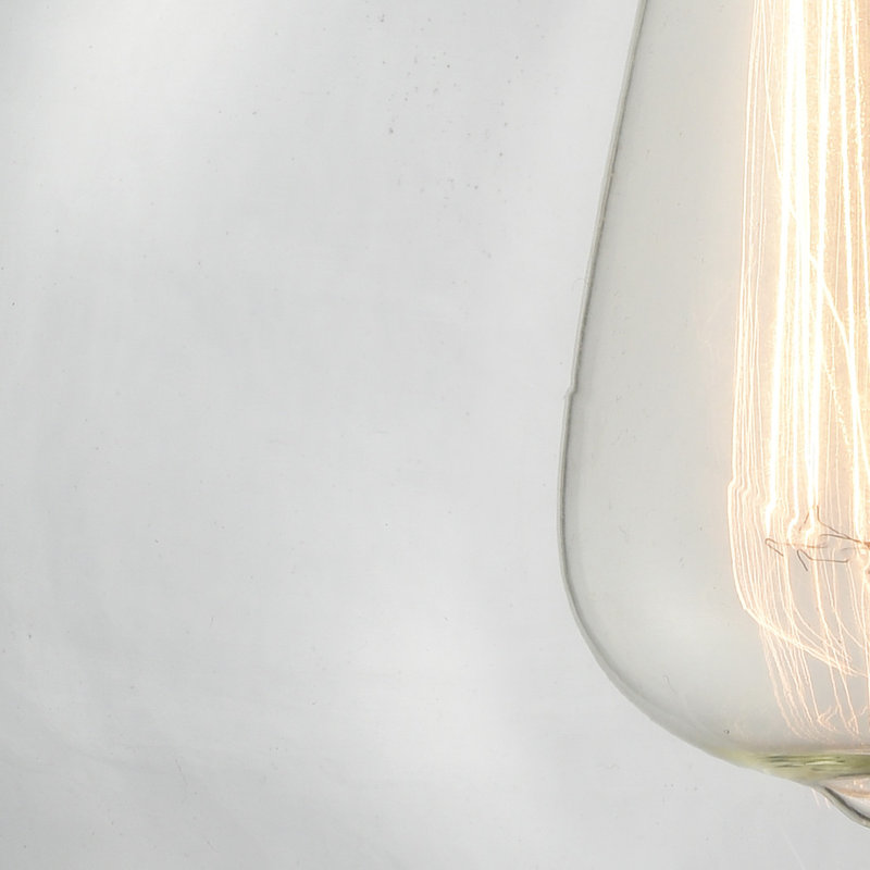 Alexandira Glass Flush Mount, Antique Brass, Clear, 6 Watt Vinage LED Bulb