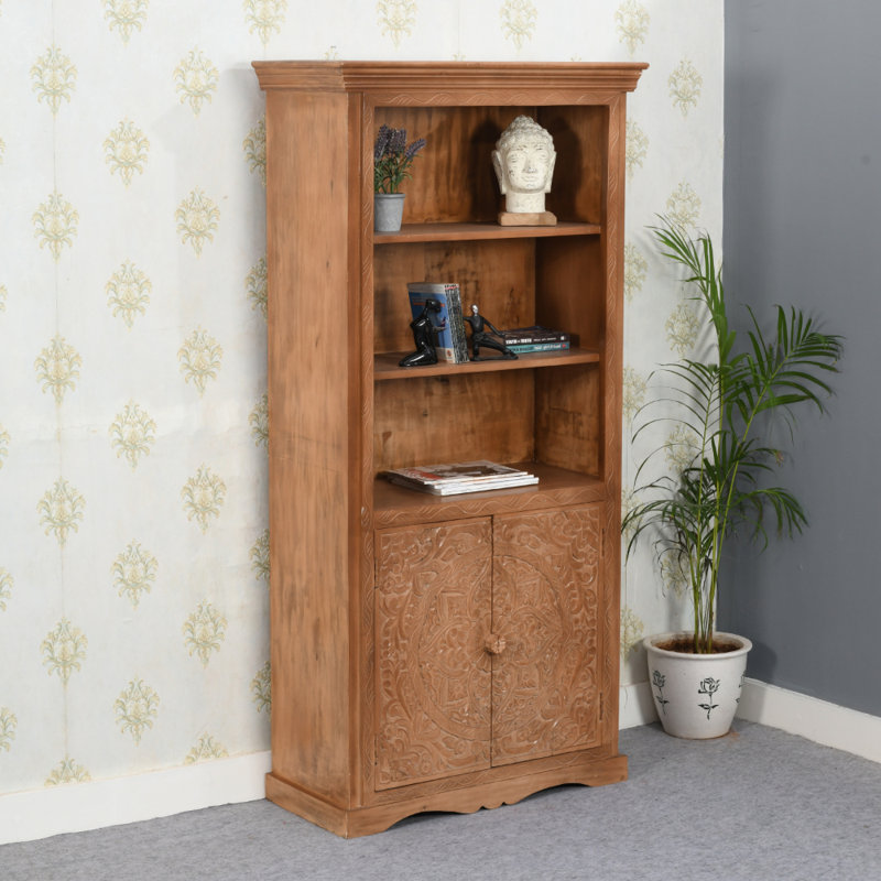 Ruven 175cm H x 85cm W Solid Wood Standard Bookcase