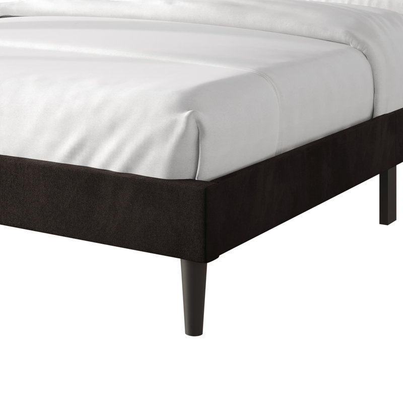Elegence Wingback Platform Bed, Brown, King