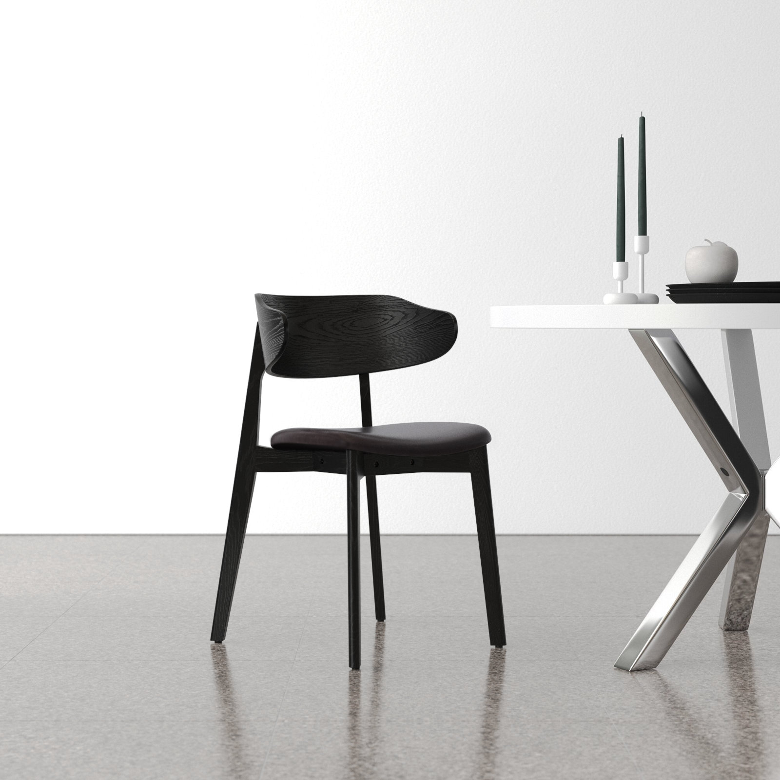 Kassel Solid Wood Wingback Side Chair - Thumbnail 3