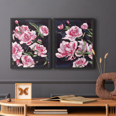 «Meer Rosa I», reproduction encadrée de qualité supérieure - prête à être accrochée - aucun clou requis - aucun clou requis