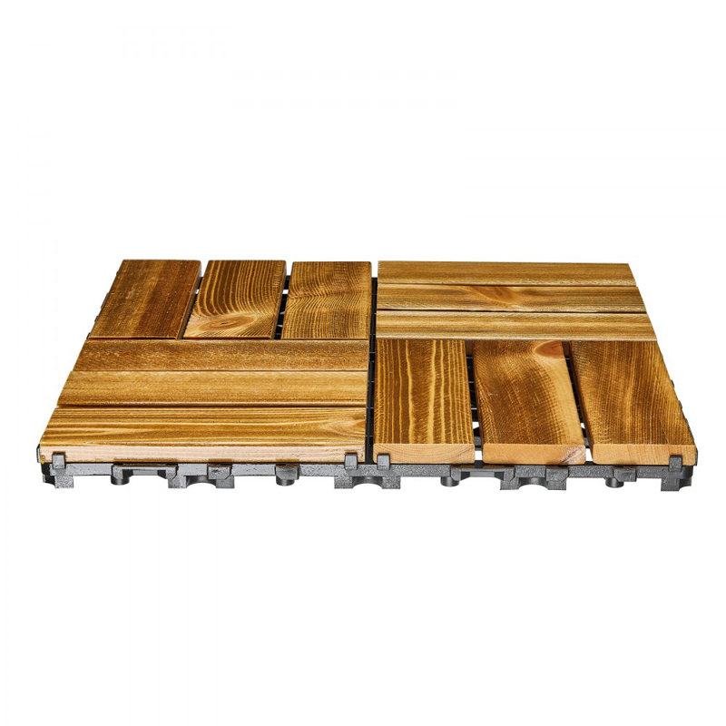 VEVOR 29.5 cm L x 29.5 cm W Solid Wood Deck Tile Kit