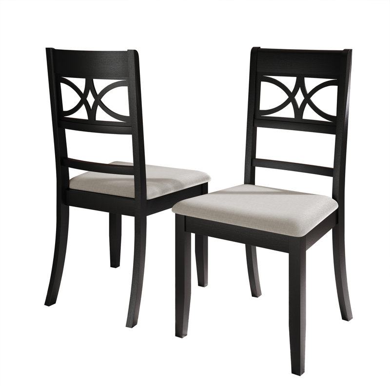 Ocossio Upholstered Parsons Chair, Black
