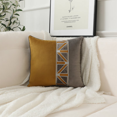 Athena Velvet Square Throw Pillow