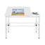 Bureau de dessin de table rectangulaire réglable au sol inclinable