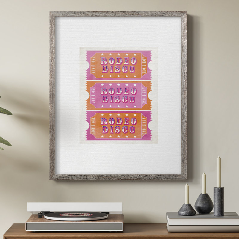 Rodeo Disco Framed Print - Solid Wood