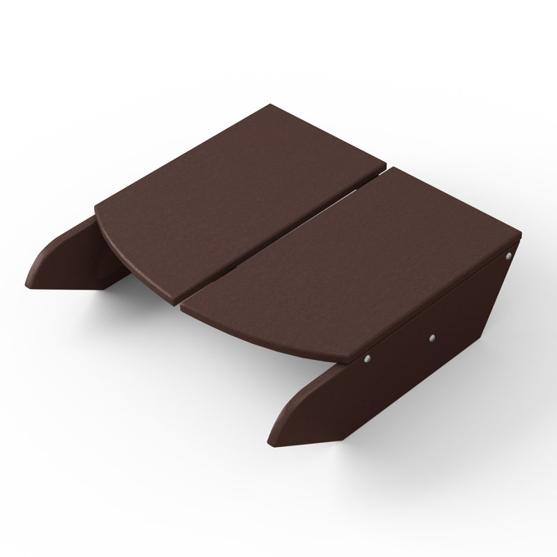 Repose-pieds moderne en poly, Marron foncé