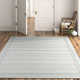 Lavande Striped Wool Area Rug