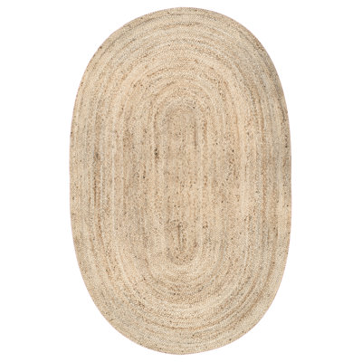 Bendooragh Hand-Braided Jute Natural Area Rug