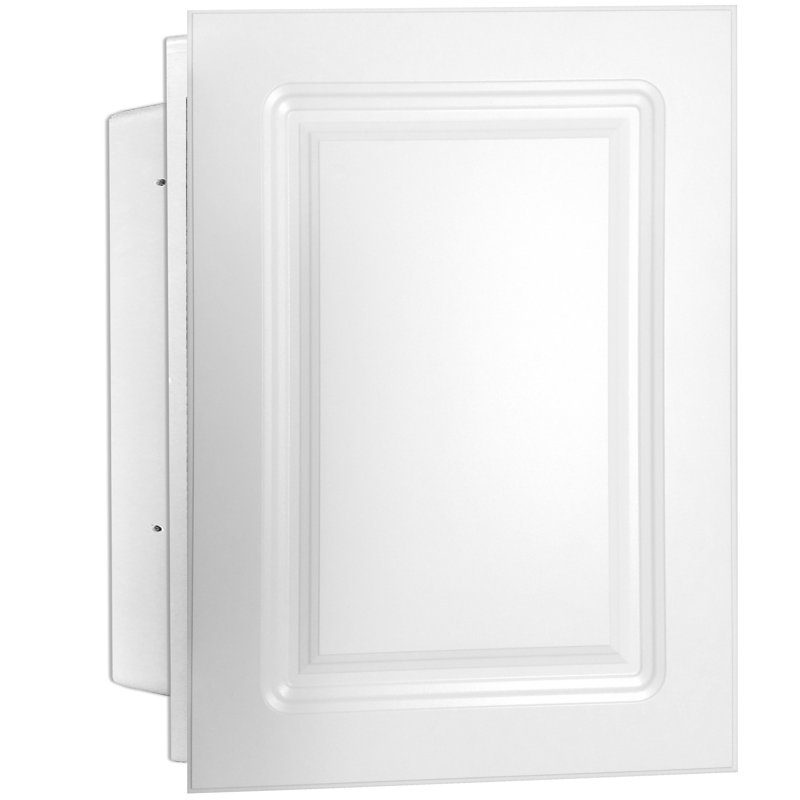 Armoire à pharmacie murale en bois pour salle de bain avec 2 tablettes réglables Adaiya, Blanc