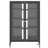 35.8" High Media Storage Cabinet With Wheels