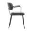 47cm H Upholstered Metal Armchair in Black