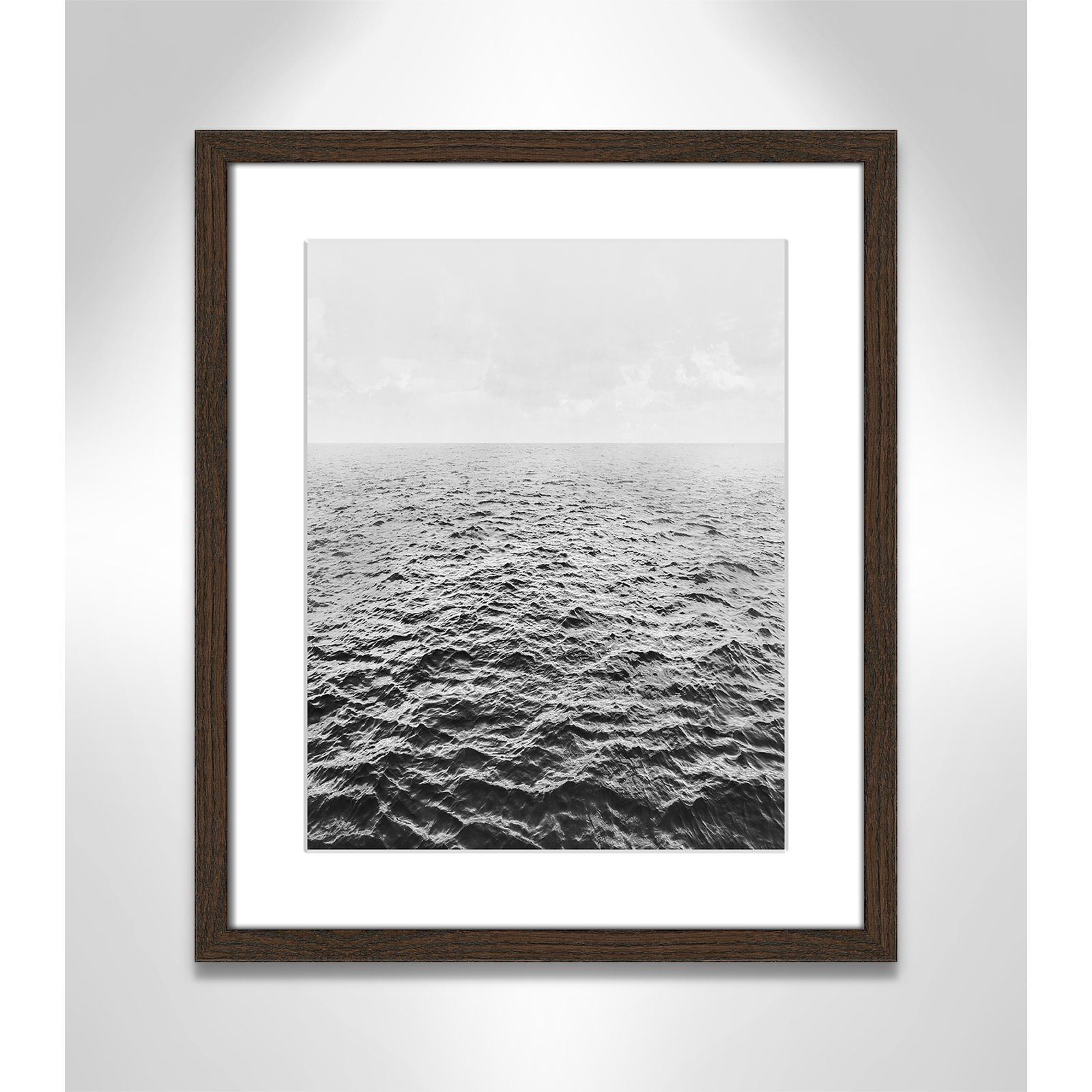 Anali "Rolling in" Print by Mike Calascibetta, 16" W x 19" H x 0.75" D, Walnut Wood Grain