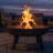Union Round Wood-Burning Cast Iron Outdoor Raised Fire Pit Bowl - Gray - 34"-1097764700-1097764701