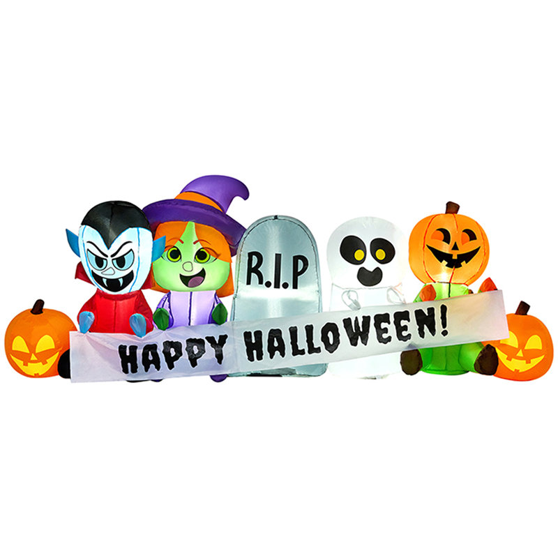 Décoration de jardin gonflable 8 pi Halloween - sorcière fantôme citrouille vampire