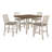 Skalski Counter Height Dining Set with Drop Leaf in Brown and Cream-627382214