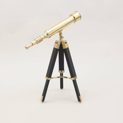 Télescope pliable en laiton sur trépied