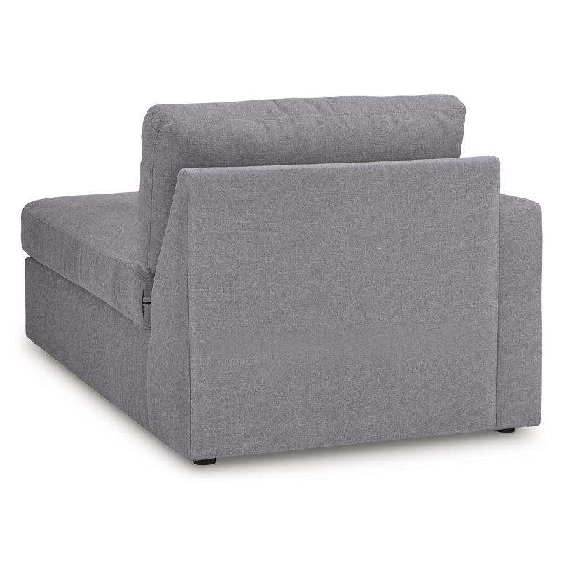 Canapé modulaire 5 pièces avec méridienne Depew, Orienté à gauche (vu de face), Polyester gris