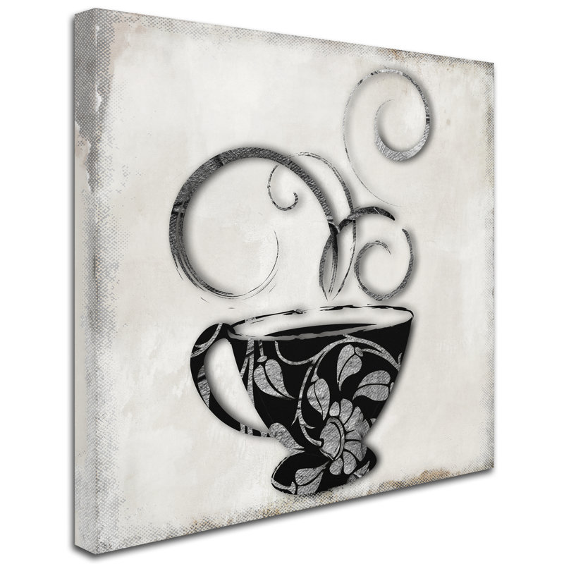 Jadaya Silver Brewed 1 ', impression sur toile tendue, H 35 po x l 35 po x P 2 po
