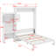 Grand lit escamotable avec tablettes-488564542