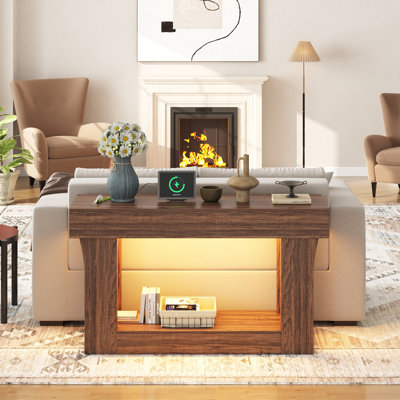 Console Farmhouse avec prises de courant et capteur de lumière