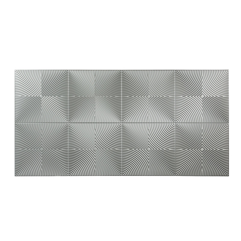 Panneau mural décoratif en vinyle 4 pi x 8 pi FASÄDE Echo, Argenté