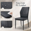 Ensemble de table de salle à manger en pierre frittée extensible de 55 à 79 po avec chaises rembourrées en similicuir 8-24578644-24578650