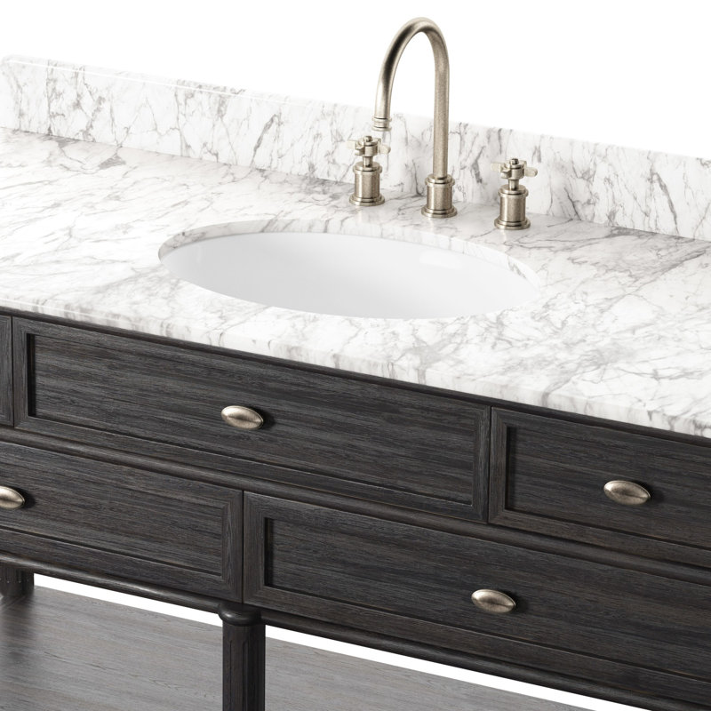 Abidemi Mulry Single Wide Vanity, Satin Black Veneer