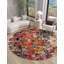 Tapis abstrait rouge / jaune / bleu Rizer-1618798319