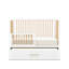 HushCrib 3-in-1 Convertible Crib with Trundle, Toddler Bed, Daybed, White / Natural