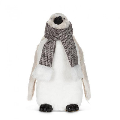 Figurine pingouin flou avec écharpe