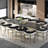 Joceline 78.74'' to 110.23” Extendable Rectangular Sintered Stone Dining Table For 10-12-1826591671