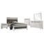 Ensemble de chambre avec très grand lit 5 pièces Kilwin - blanc-93311431-93706200
