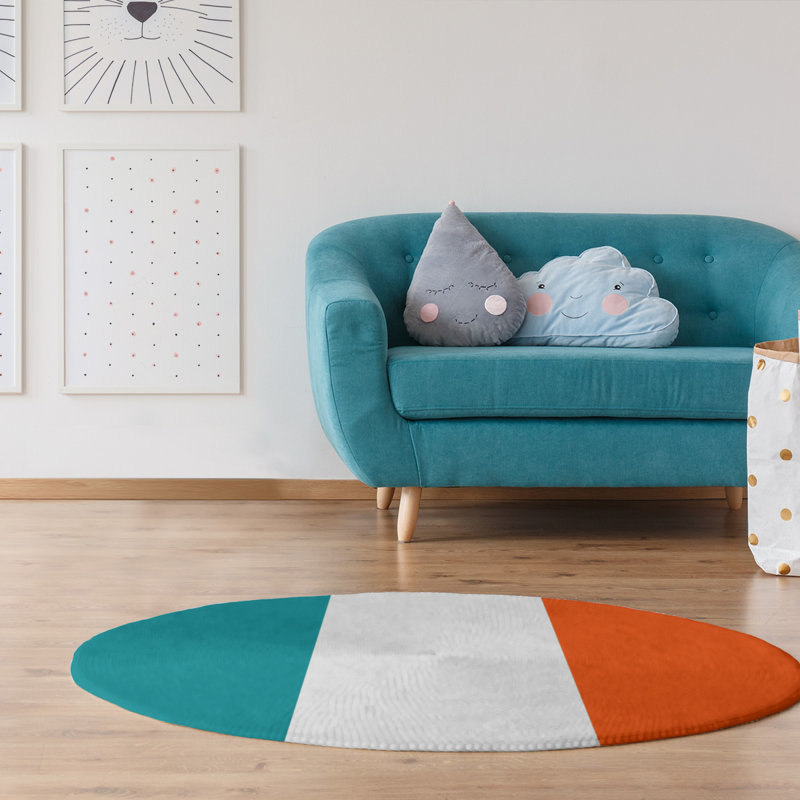 Chenille Indoor Rug, Round 5'