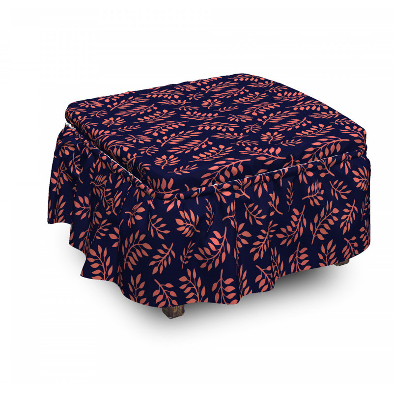 Housse pour repose-pieds branches de feuilles