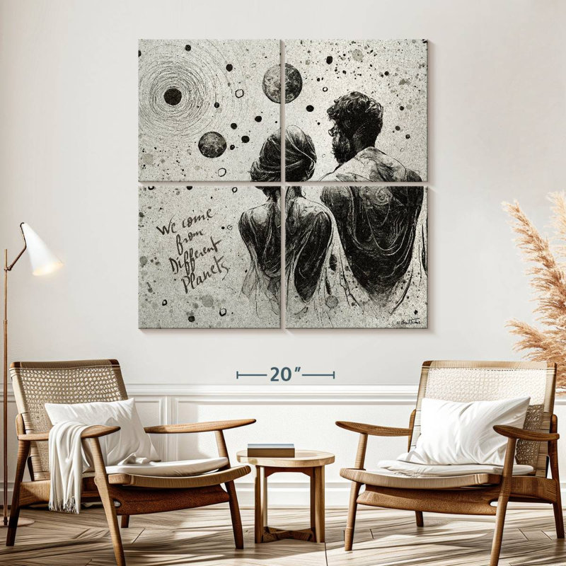 Hardie We Come From Different Planets, 57" H x 57" W