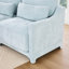 Canapé à trois places, 3 repose-pieds mobiles, équipé d'un coussin lombaire, tissu en chenille, base en bois de haute qualité, conception ergonomique, éponge à haute résilience, facile à installer-235149259