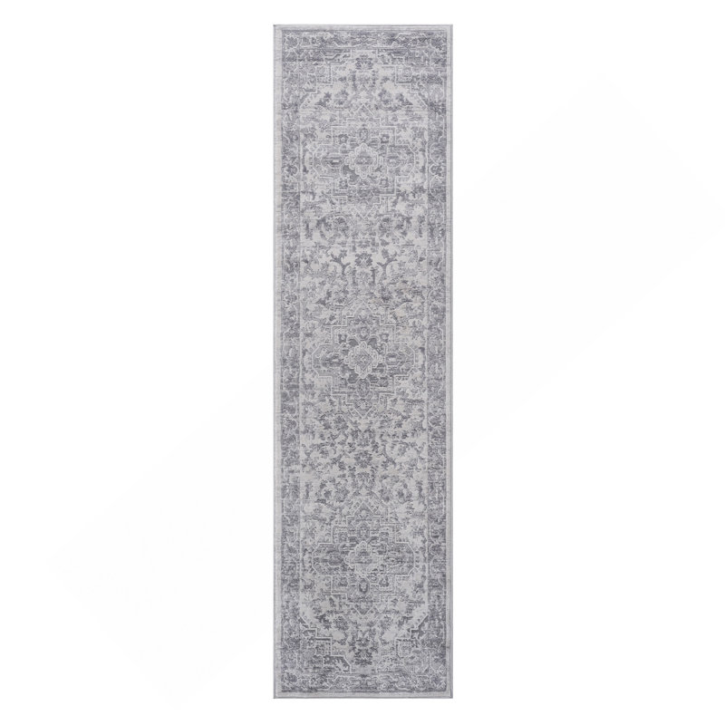 2X8 Silver/Oriental Non-Shedding Living Room Bedroom Dining Home Office Stylish And Stain Resistant Area Rug