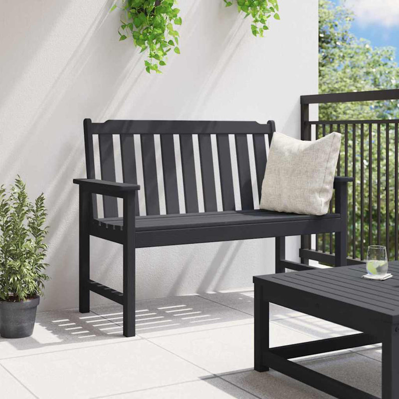 Garden Bench HDPE, Black