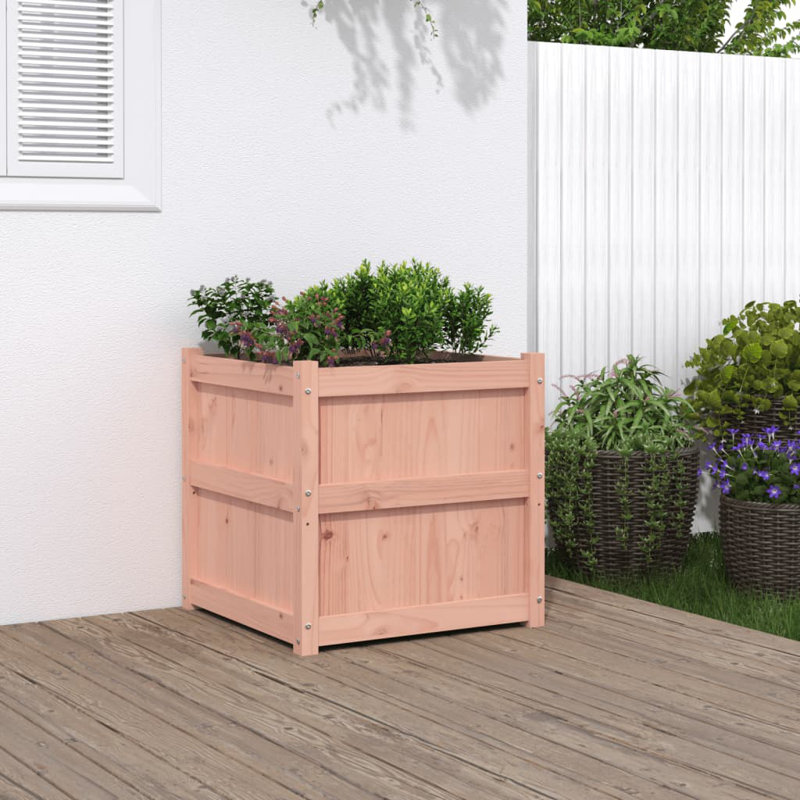 Wooden Kogut Flower Box, 27.6" H X 35.4" W X 19.7" D, Natural Douglas, 1