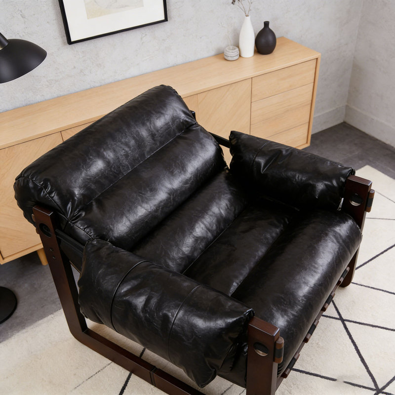 Chaise longue de style médiéval moderne, Antique Black